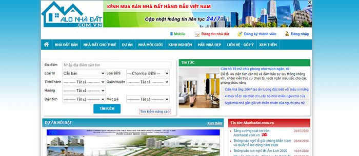 Top các trang web mua bán nhà đất uy tín hiện nay